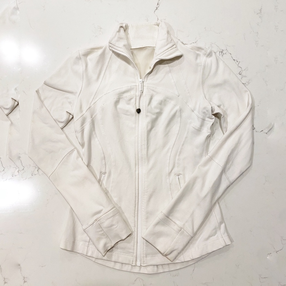 White Lululemon zip up